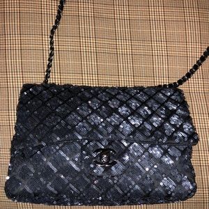 Authentic Chanel Navy Sequin Bag PRISTINEcondition